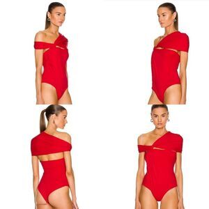 MAXIMILIAN DAVIS Disco Drape Bodysuit UK size 6